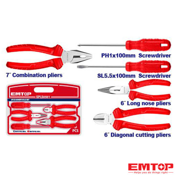 EMTOP Tools Set 5Pcs (Pliers and screwdrivers)