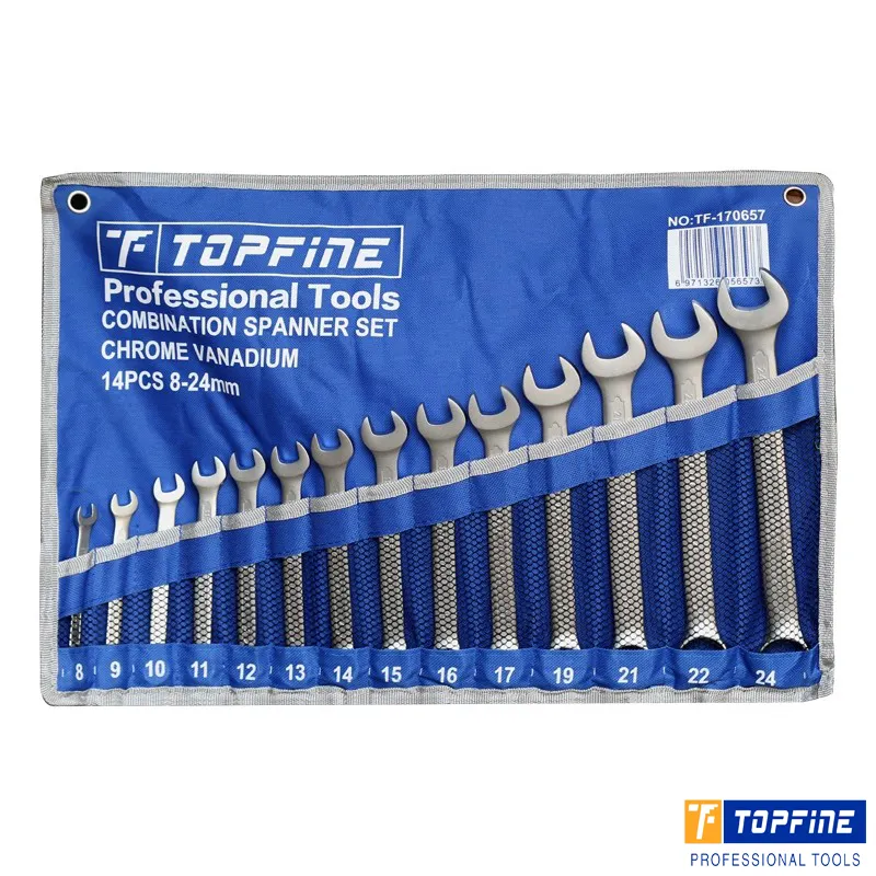 TOPFINE Combination Spanner Set 14Pcs (8-24mm) TOPFINE Combination Spanner Set 14Pcs (8-24mm)