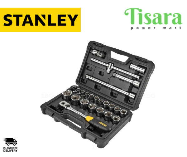 STANLEY 1/2"Dr. 6Pt Socket Set 24Pcs