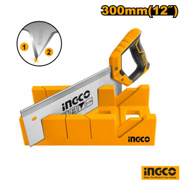 INGCO Mitre Box And Back Saw Set