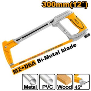 INGCO Hacksaw Frame 300mm/12'' Heavy Futy Steel Frame-INDUSTRIAL