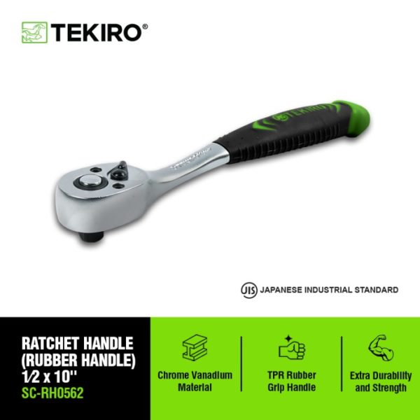 TEKIRO 1/2" Dr.Rachet Handle 10" 72 Teeth