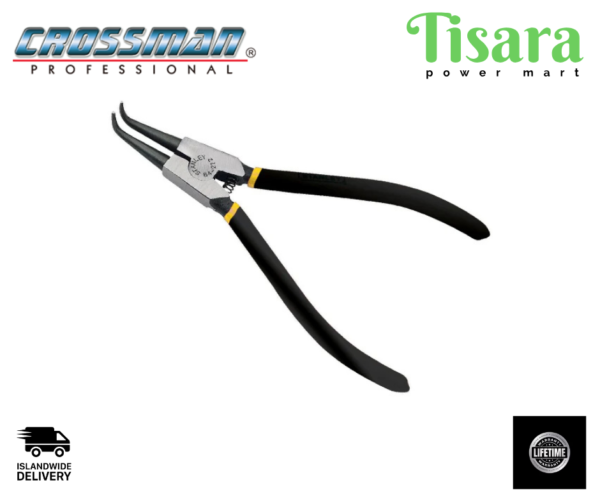 CROSSMAN Circlip Plier Internal Bent 7"