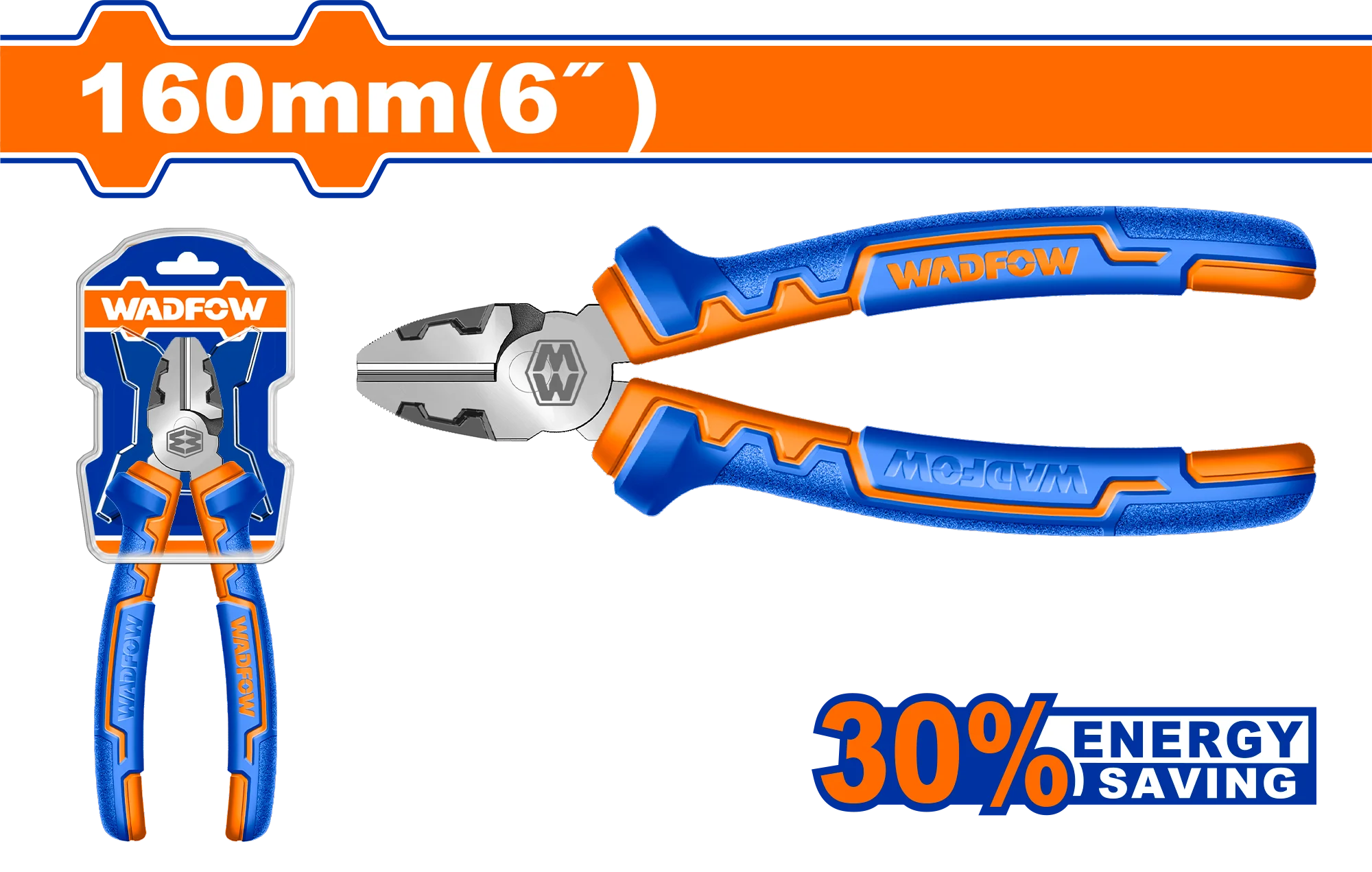 WADFOW Combination Pliers Carbon Steel 6" 160MM WADFOW Combination Pliers Carbon Steel 6" 160MM