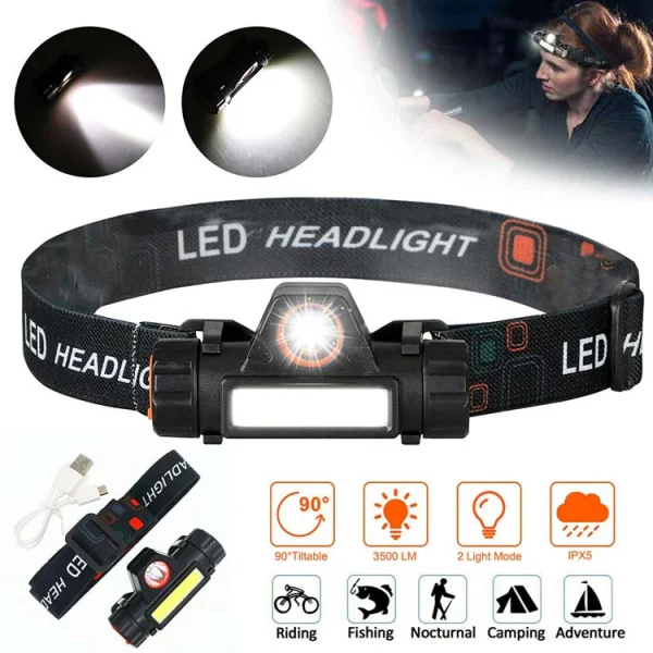 USB Rechargeable Head Lamp