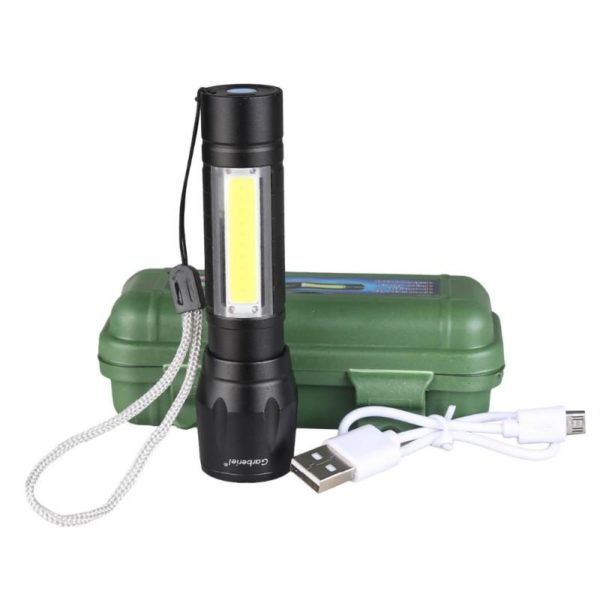 USB Rechargeable LED Torch (Green box)