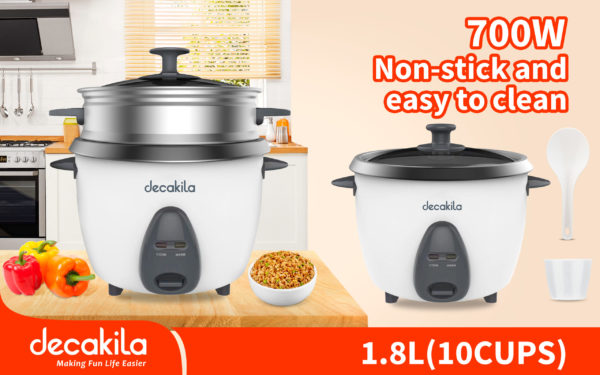 DECAKILA Rice Cooker 700W 1.8L