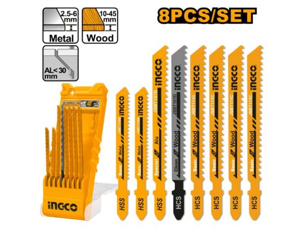 INGCO Jig Saw Blades Set 8Pcs