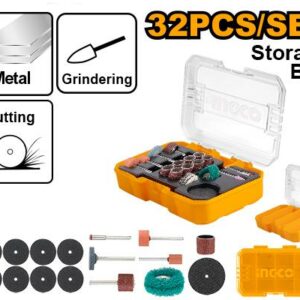 INGCO Sanding And Grinding Set For Mini Drill 32Pcs