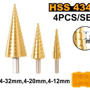 INGCO Step Drill Bit Set 4Pcs