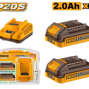 INGCO P20S Lithium-Ion Battery And Charger Kit 20V