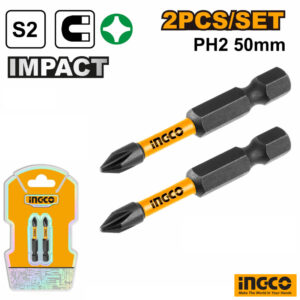 INGCO Impact Screwdriver Bits 2Pcs PH2x50mm