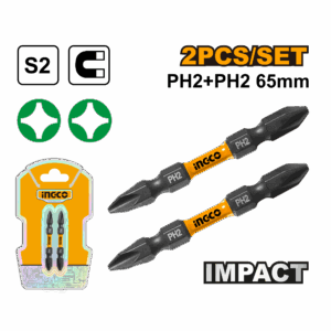 INGCO Impact Screwdriver Bits 2Pcs PH2xPH2x65mm