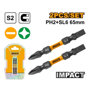 INGCO Impact Screwdriver Bits 2Pcs (PH2x65mm)