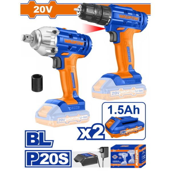 WADFOW Cordless Combo Kit 2Pcs