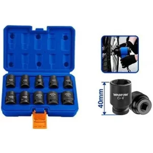 WADFOW Impact Socket Set 1/2" 10Pcs