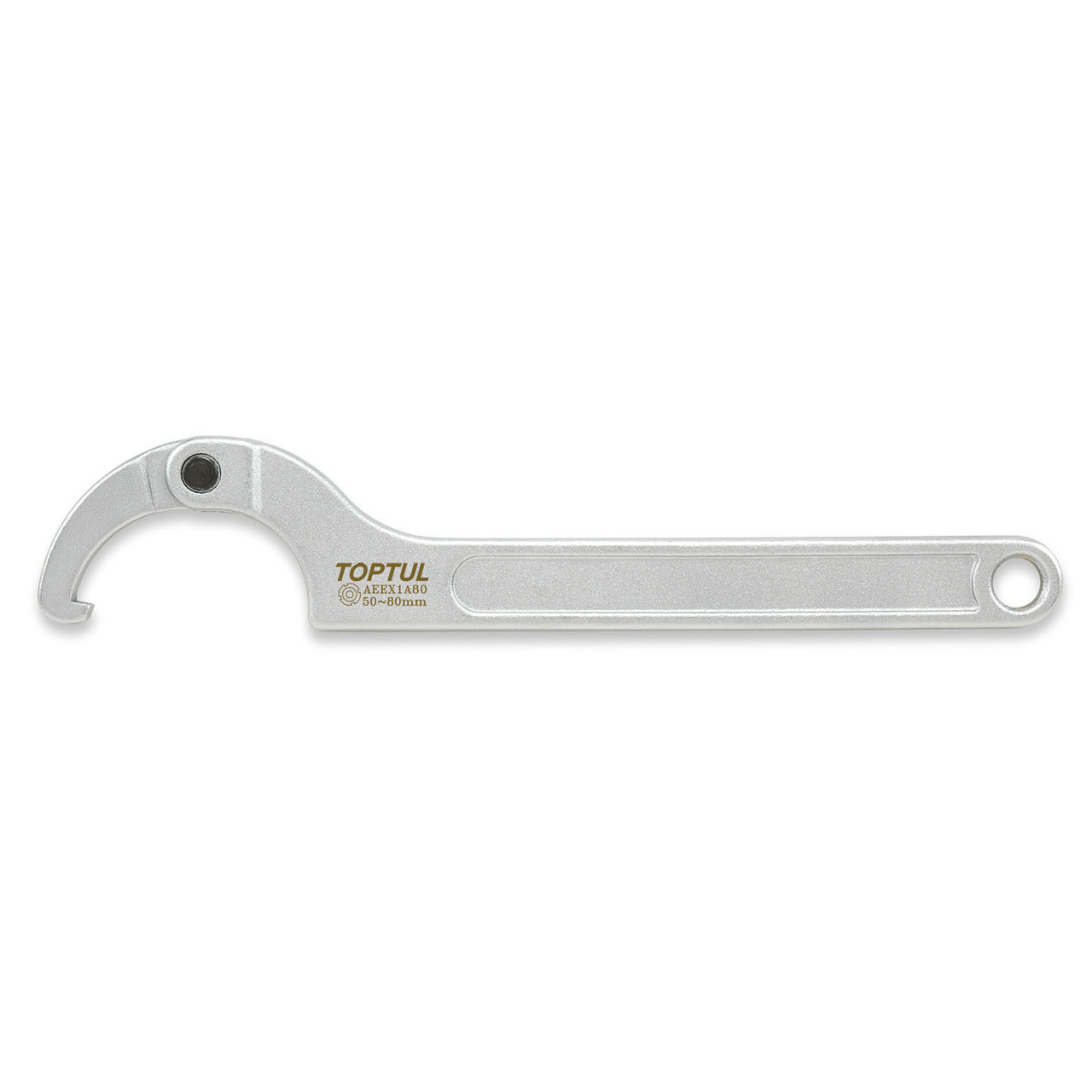 TOPTUL Adjustable Hook Spanner Wrench 50 - 80MM x 5.5 (Hook Depth 5.5) TOPTUL Adjustable Hook Spanner Wrench 50 - 80MM x 5.5 (Hook Depth 5.5)