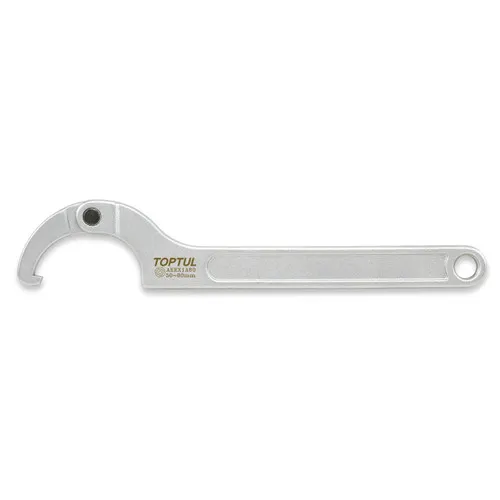 TOPTUL Adjustable Hook Spanner Wrench 35 - 50MM x 4.5 (Hook Depth 4.5) TOPTUL Adjustable Hook Spanner Wrench 35 - 50MM x 4.5 (Hook Depth 4.5)