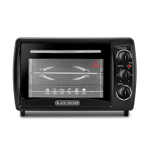 BLACK & DECKER Toaster Oven with Double Glass and Rotisserie - 19L BLACK & DECKER Toaster Oven with Double Glass and Rotisserie - 19L