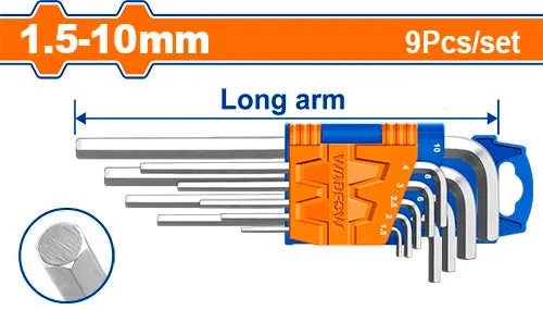 WADFOW 9 Pcs Hex Key Set WADFOW 9 Pcs Hex Key Set