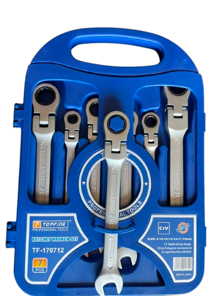 TOPRINE Ratchet Wrench Set 7pcs (08 - 19MM) TOPRINE Ratchet Wrench Set 7pcs (08 - 19MM)