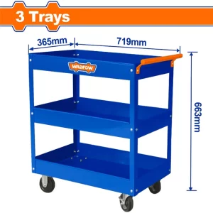 WADFOW Tool Trolley - 3 Tire (25" × 14.7" × 34.6")