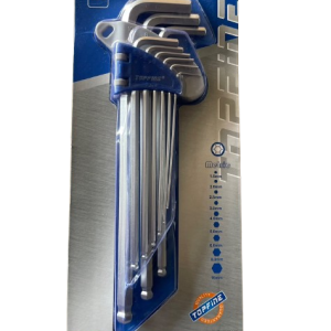 TOPFINE Ball Point Hex Key Wrench Set 9pcs (Ex.Long)
