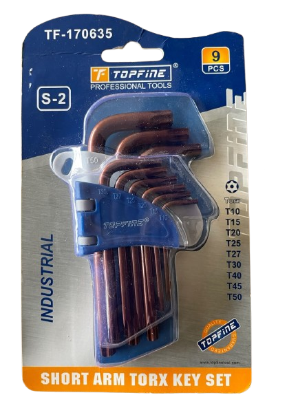 TOPFINE Ball Point Torx Key Wrench Set 9pcs (Short) TOPFINE Ball Point Torx Key Wrench Set 9pcs (Short)